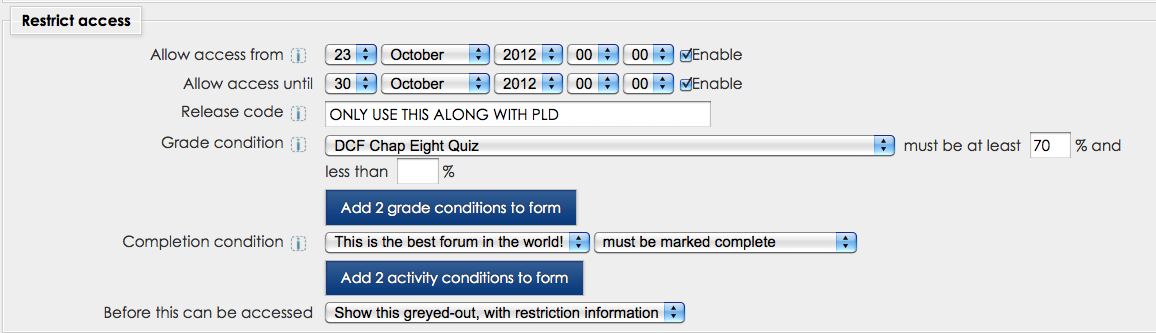 conditional release