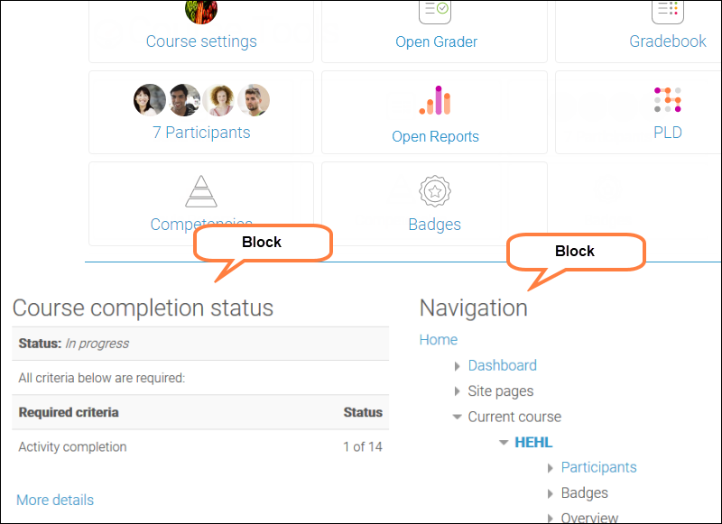 course blocks